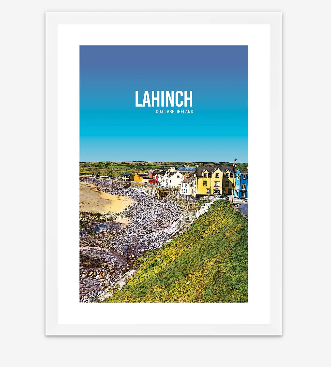 Lahinch Blue Sky A4 Print - Littlebee Prints