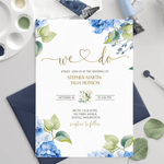 Wedding Invite Blue - Littlebee Prints