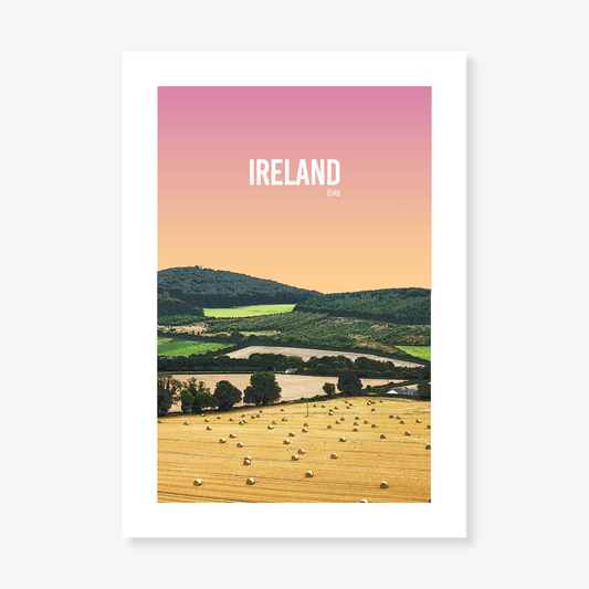 Ireland Pink Sky A4 Print - Littlebee Prints