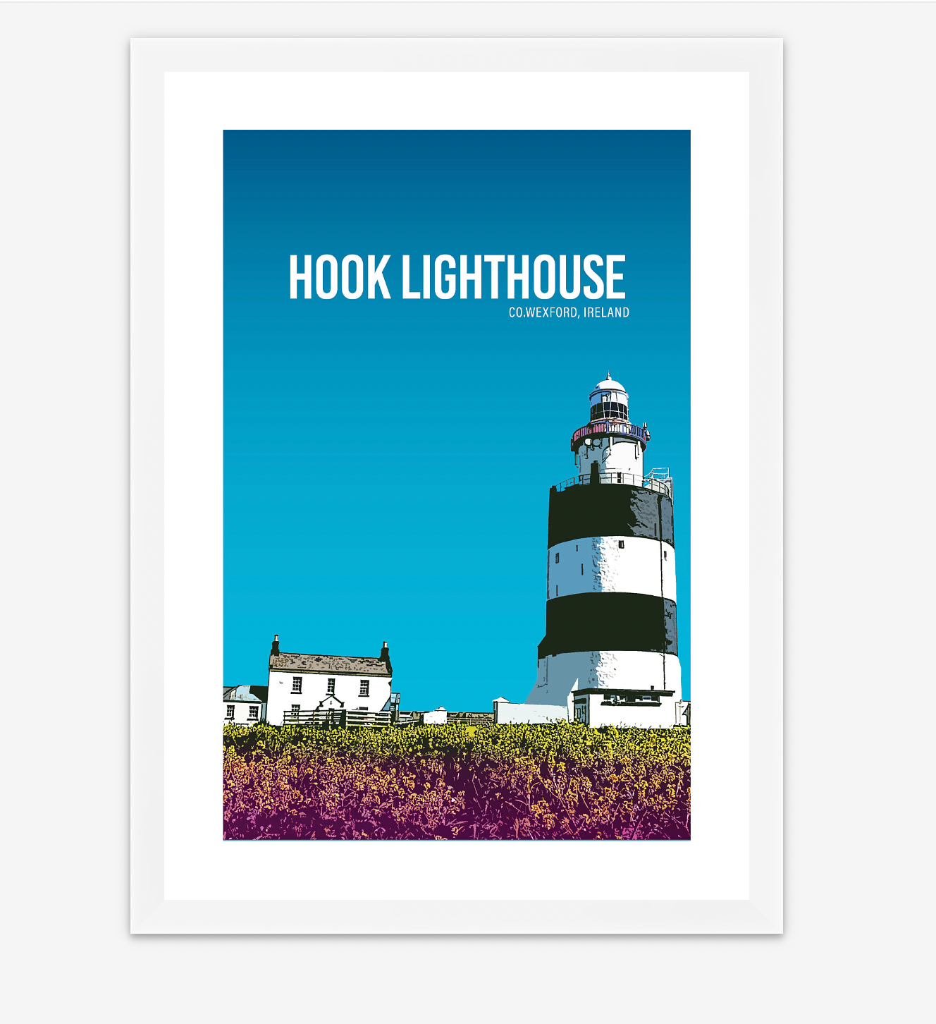 Hook Lighthouse Blue A4 Print - Littlebee Prints