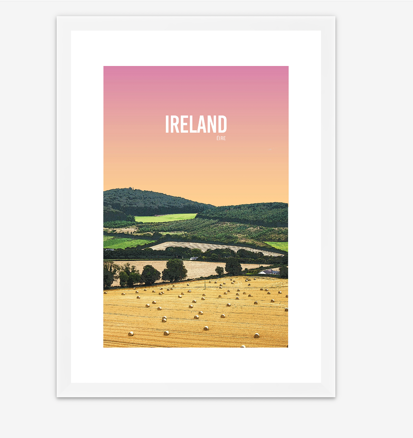 Ireland Pink Sky A4 Print - Littlebee Prints