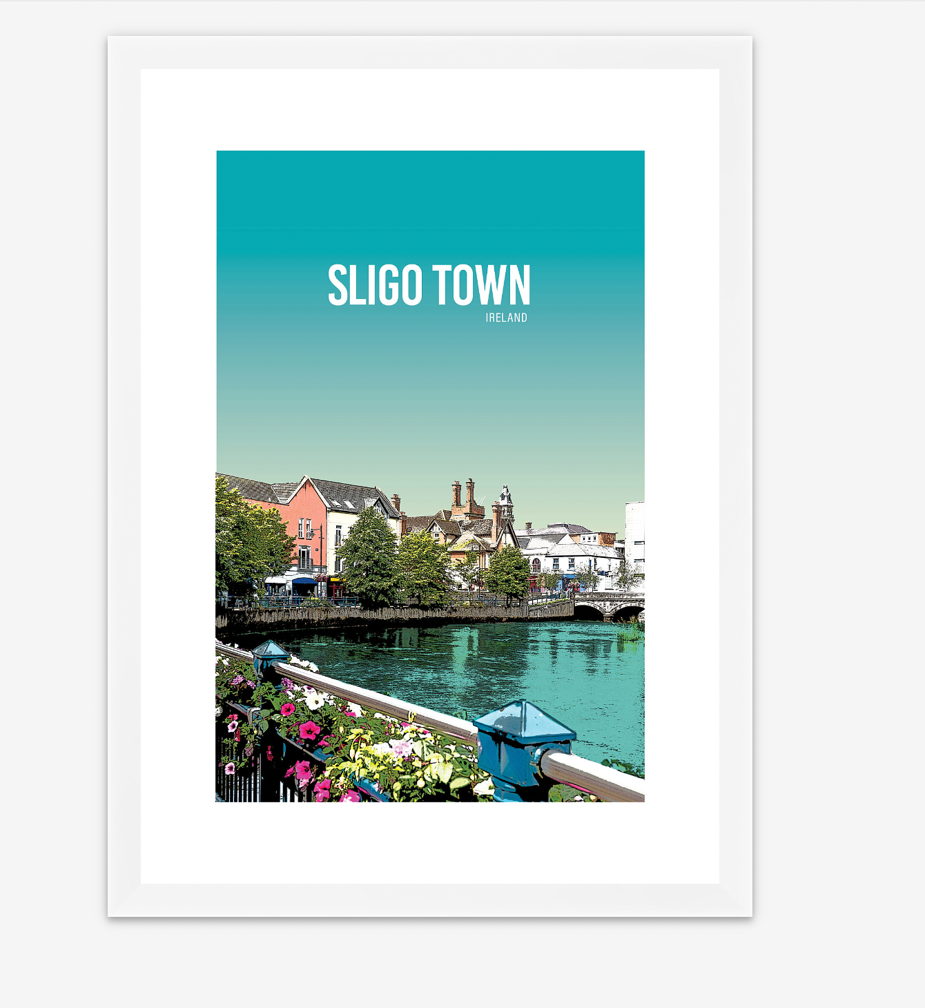 Sligo Town Blue Sky A4 Print - Littlebee Prints